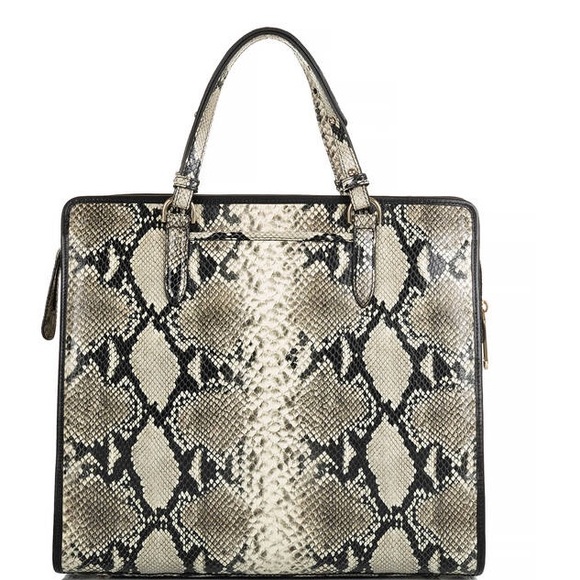 Brahmin Tia of Caviar Felix, Most Luxurious Italian Python Embossed Lthr Tote - Picture 5 of 16